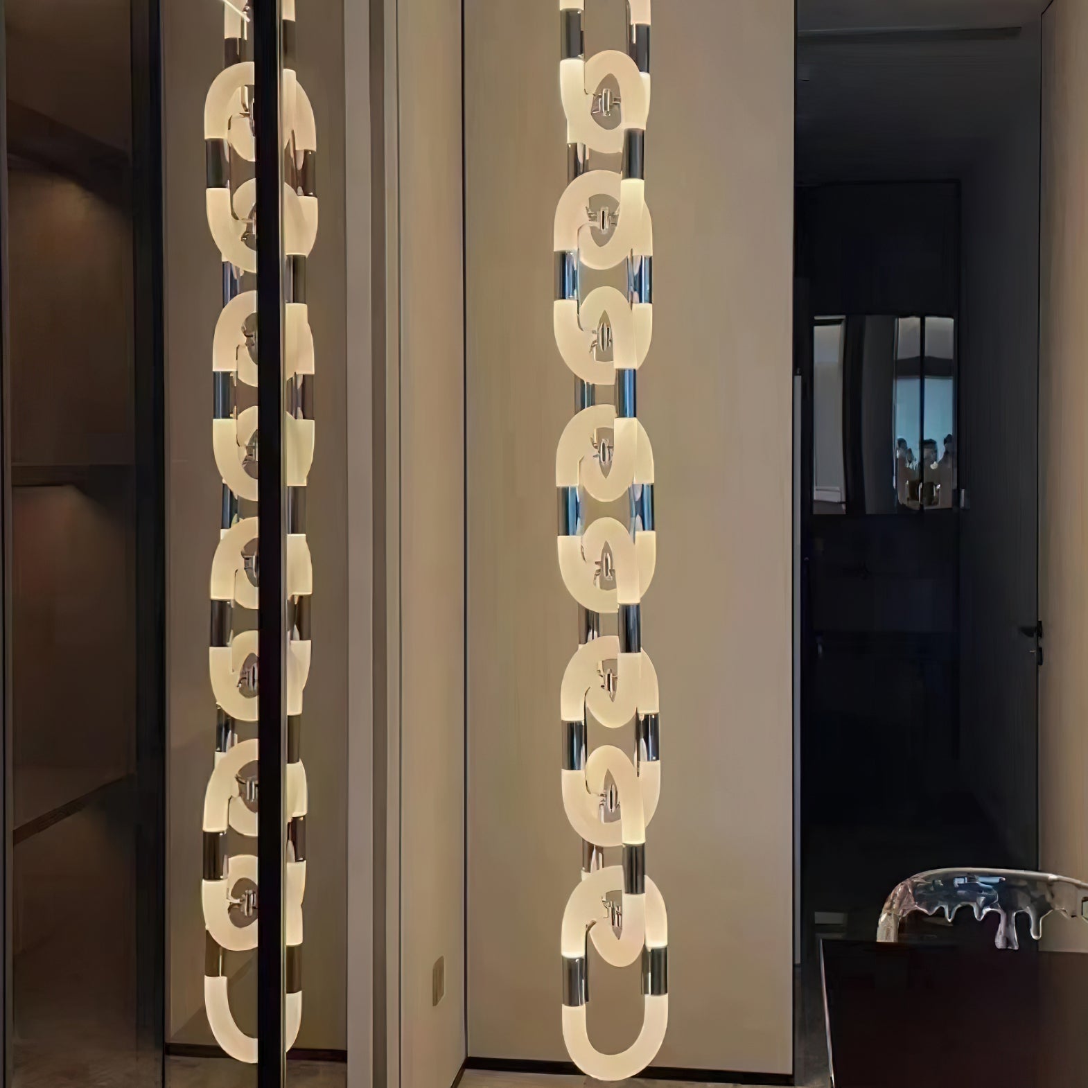Flamara Moderne Pendelleuchte Edelstahl Kettendesign-Letslighting