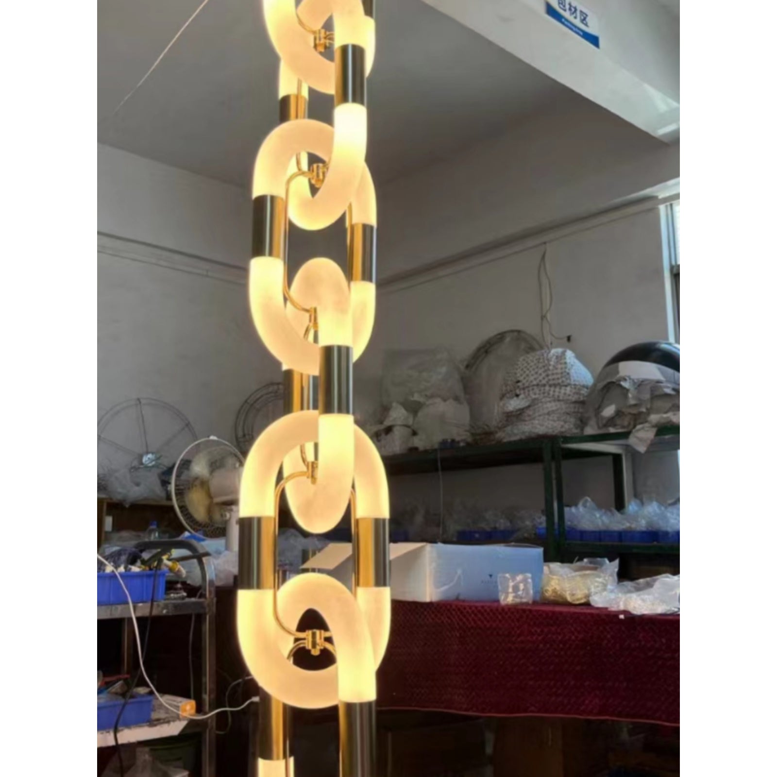 Flamara Moderne Pendelleuchte Edelstahl Kettendesign-Letslighting