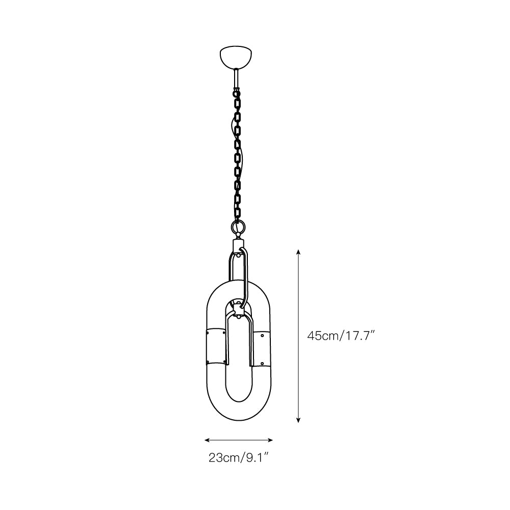 Flamara Moderne Pendelleuchte Edelstahl Kettendesign-Letslighting