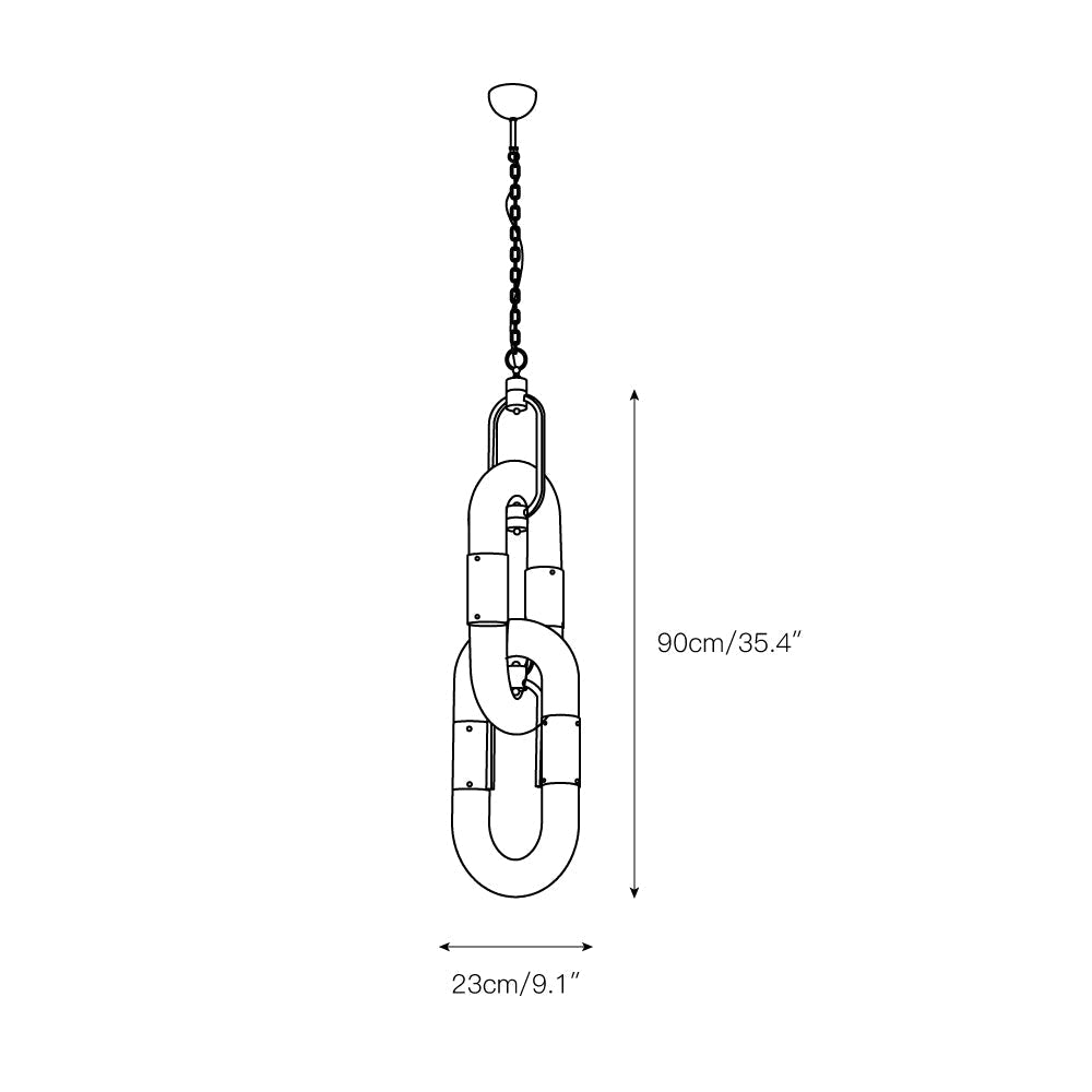 Flamara Moderne Pendelleuchte Edelstahl Kettendesign-Letslighting