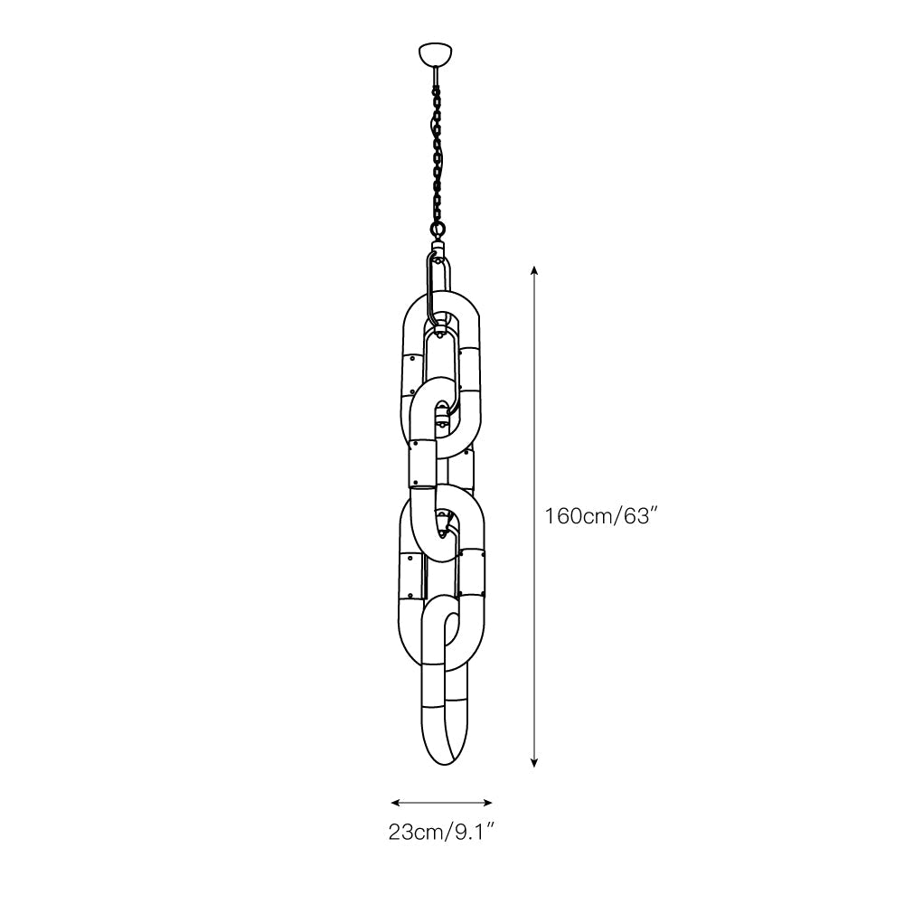 Flamara Moderne Pendelleuchte Edelstahl Kettendesign-Letslighting