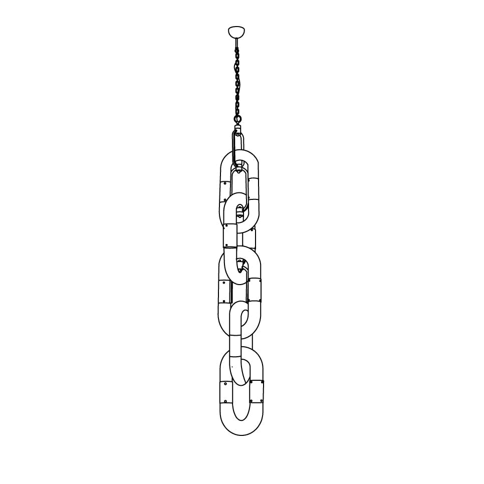Flamara Moderne Pendelleuchte Edelstahl Kettendesign-Letslighting