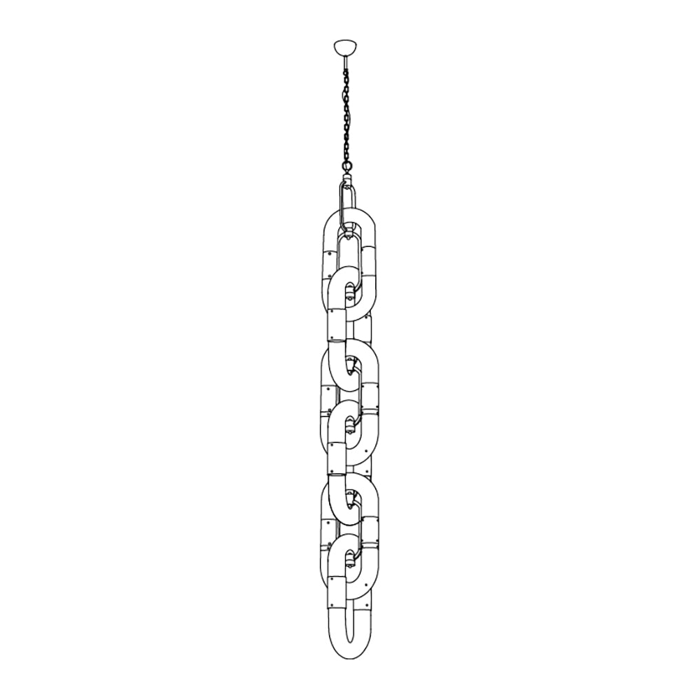 Flamara Moderne Pendelleuchte Edelstahl Kettendesign-Letslighting