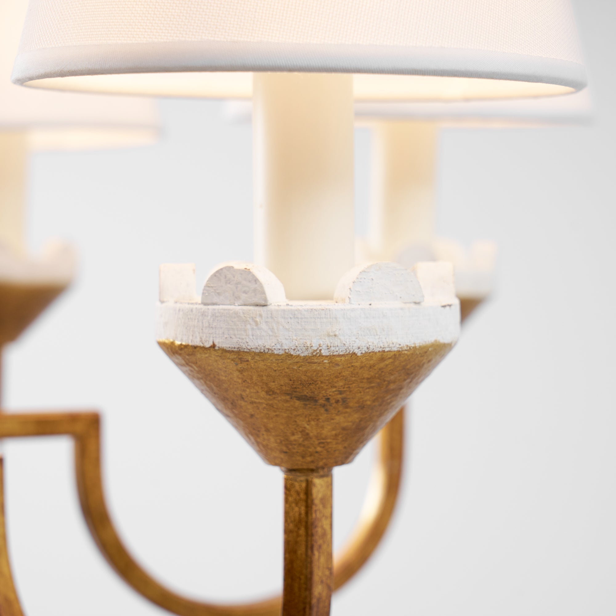 Quest Eleganter Vintage-Stoff-Kronleuchter-Letslighting