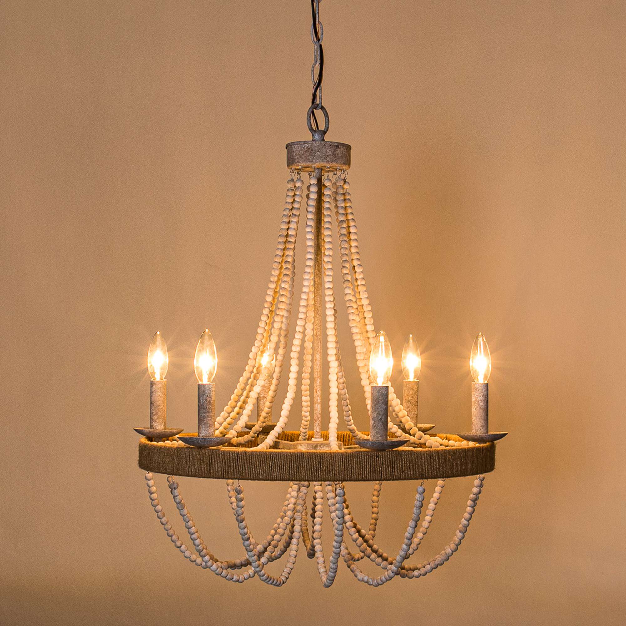 Rise Traditioneller Vintage-Kronleuchter aus Holz-Letslighting