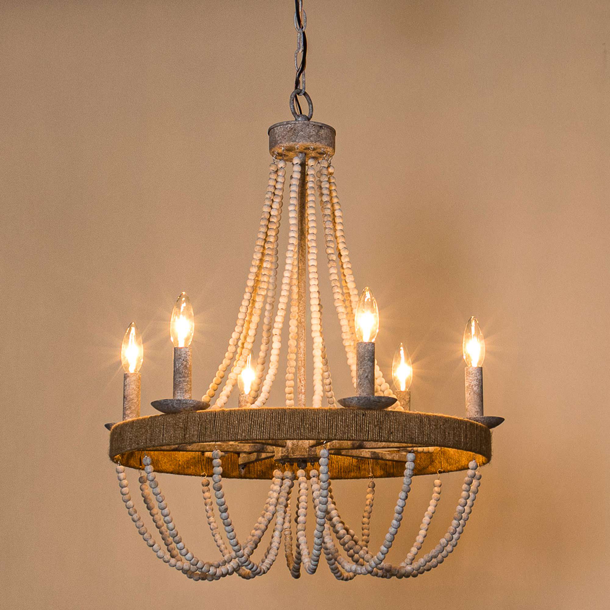 Rise Traditioneller Vintage-Kronleuchter aus Holz-Letslighting