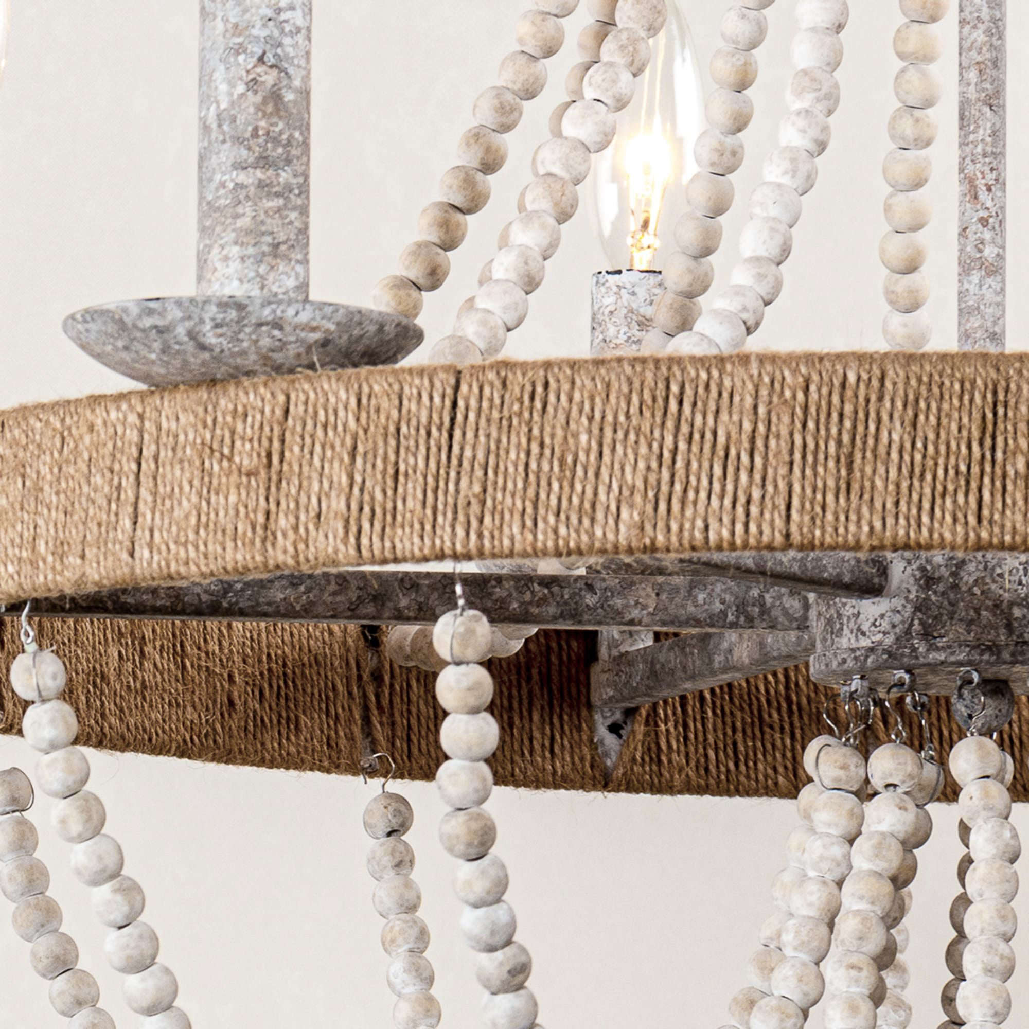 Rise Traditioneller Vintage-Kronleuchter aus Holz-Letslighting
