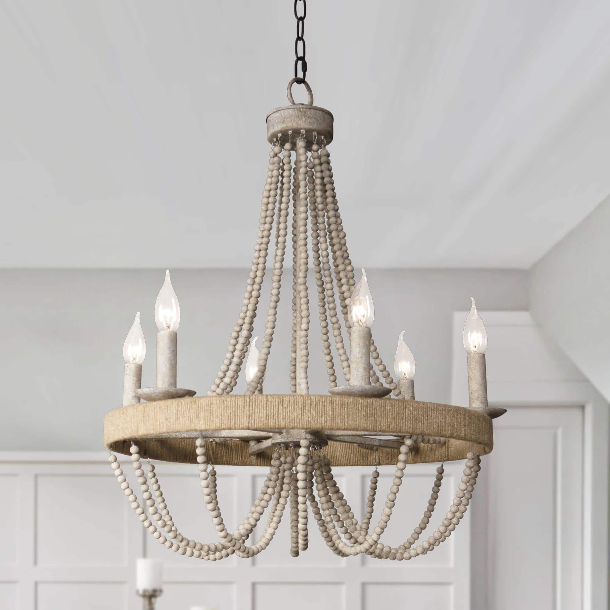 Rise Traditioneller Vintage-Kronleuchter aus Holz-Letslighting