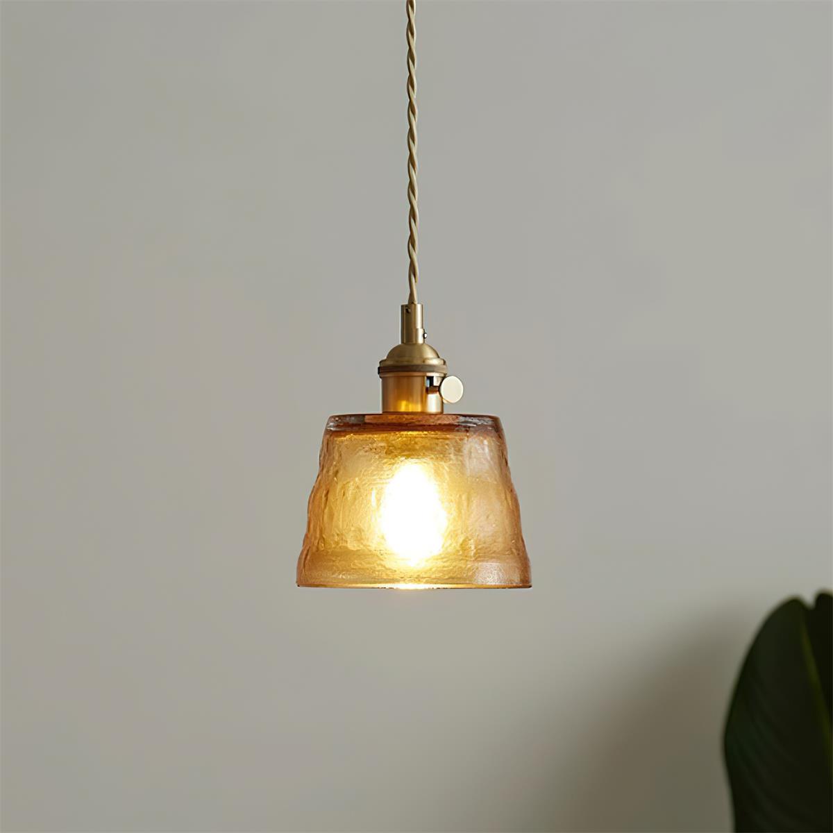 Tatum Messing Glas Vintage Pendelleuchte-Letslighting