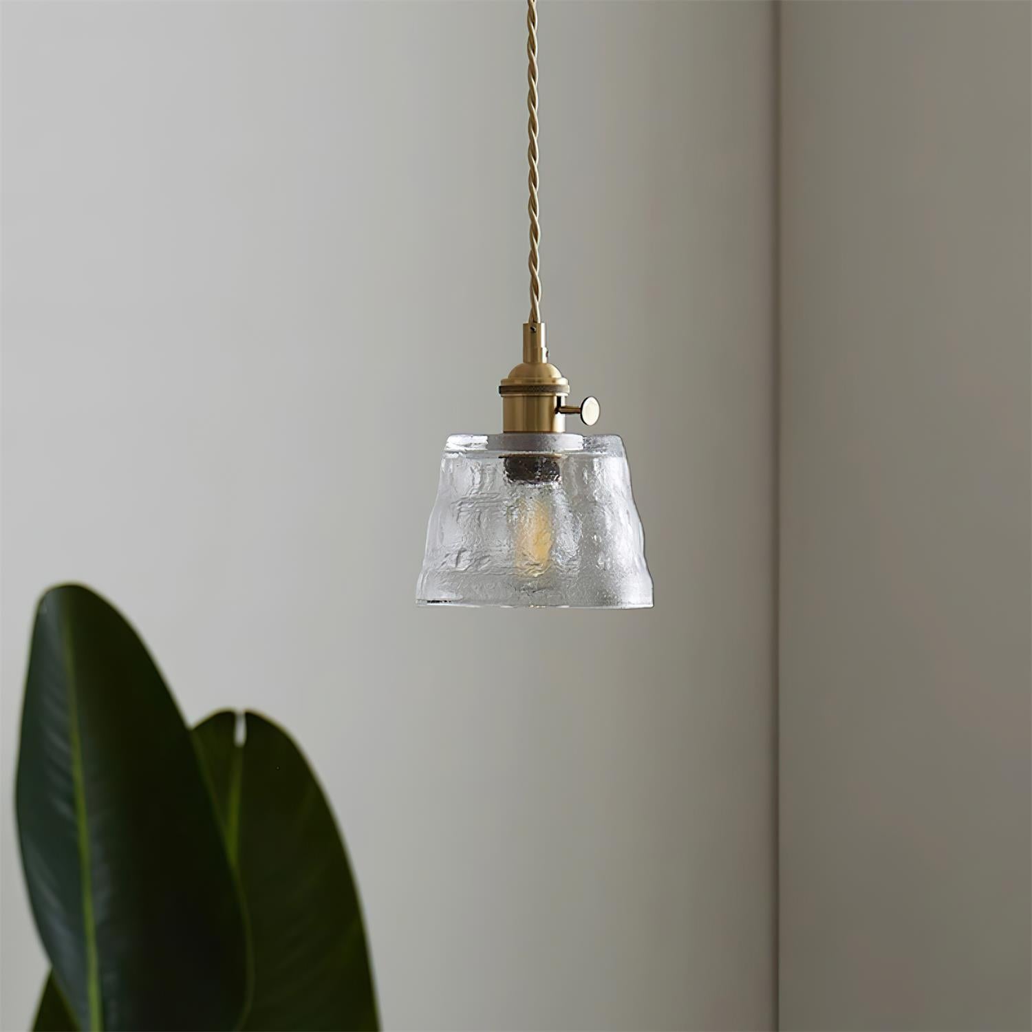 Tatum Messing Glas Vintage Pendelleuchte-Letslighting