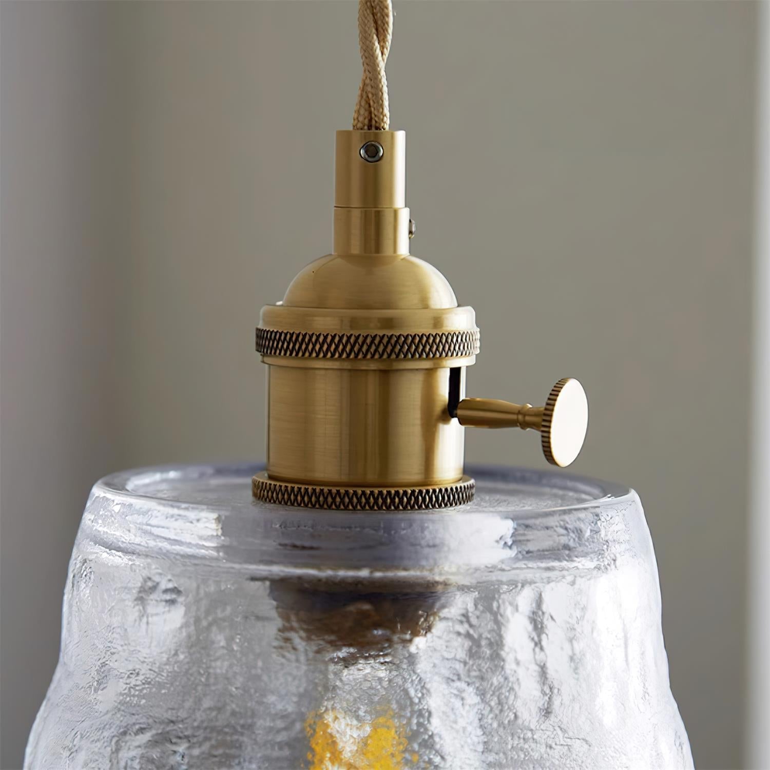 Tatum Messing Glas Vintage Pendelleuchte-Letslighting