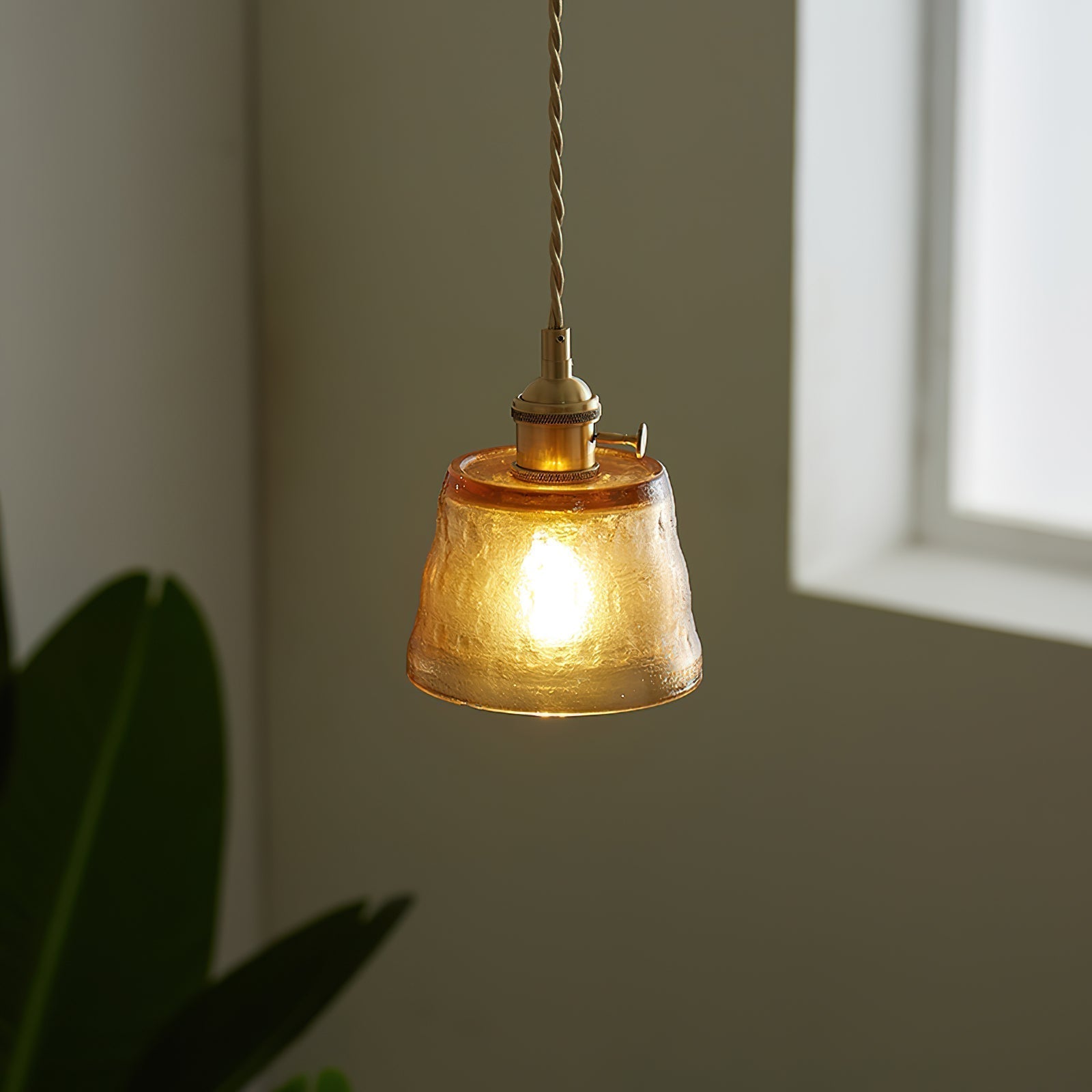 Tatum Messing Glas Vintage Pendelleuchte-Letslighting