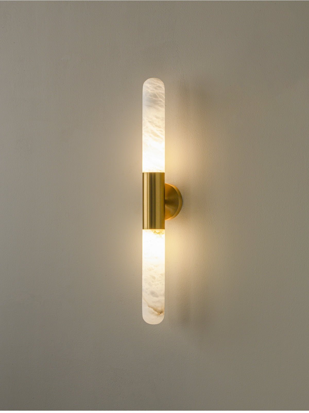 Evtalos Cylinder Alabaster Wall Light - Neutralighting