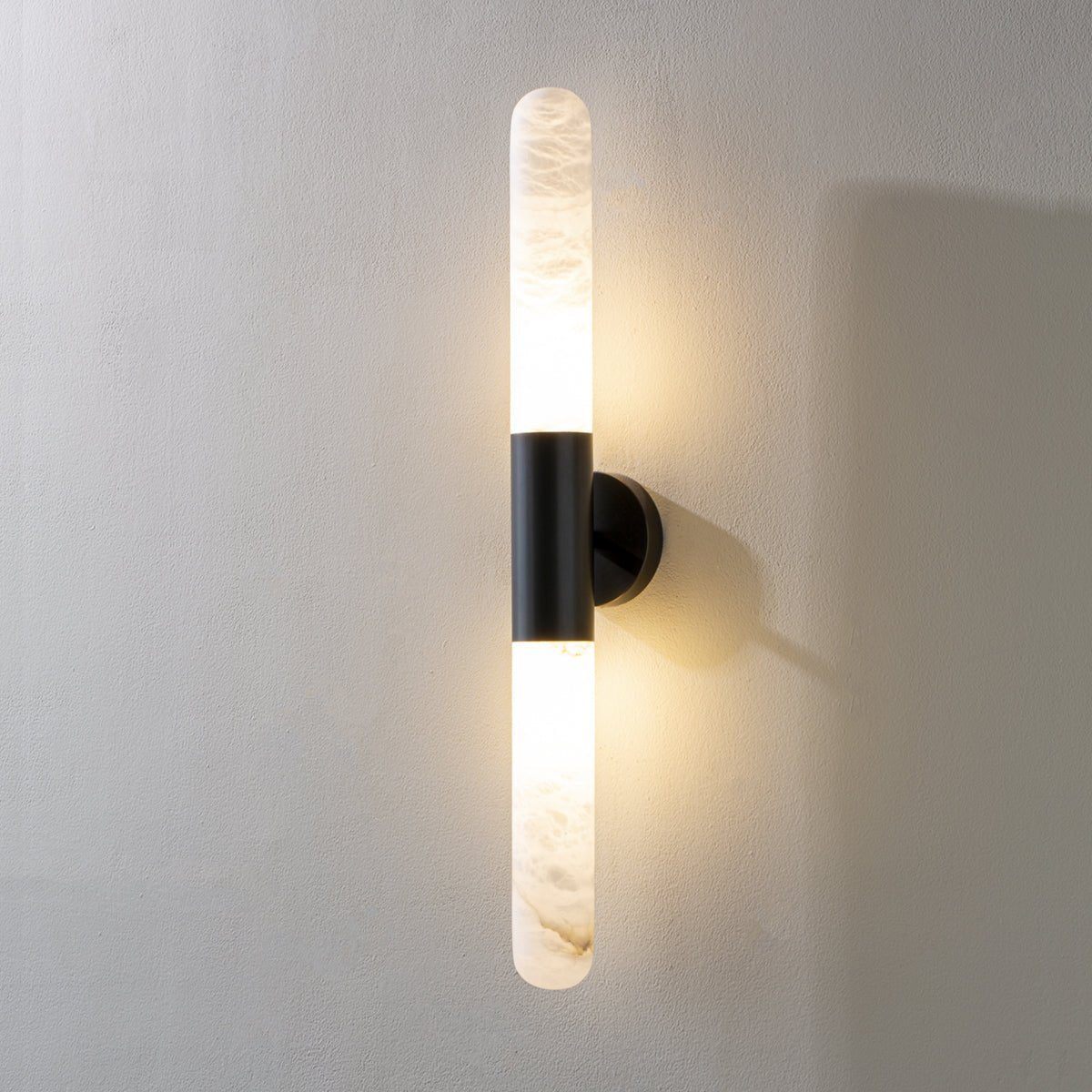 Evtalos Cylinder Alabaster Wall Light - Neutralighting