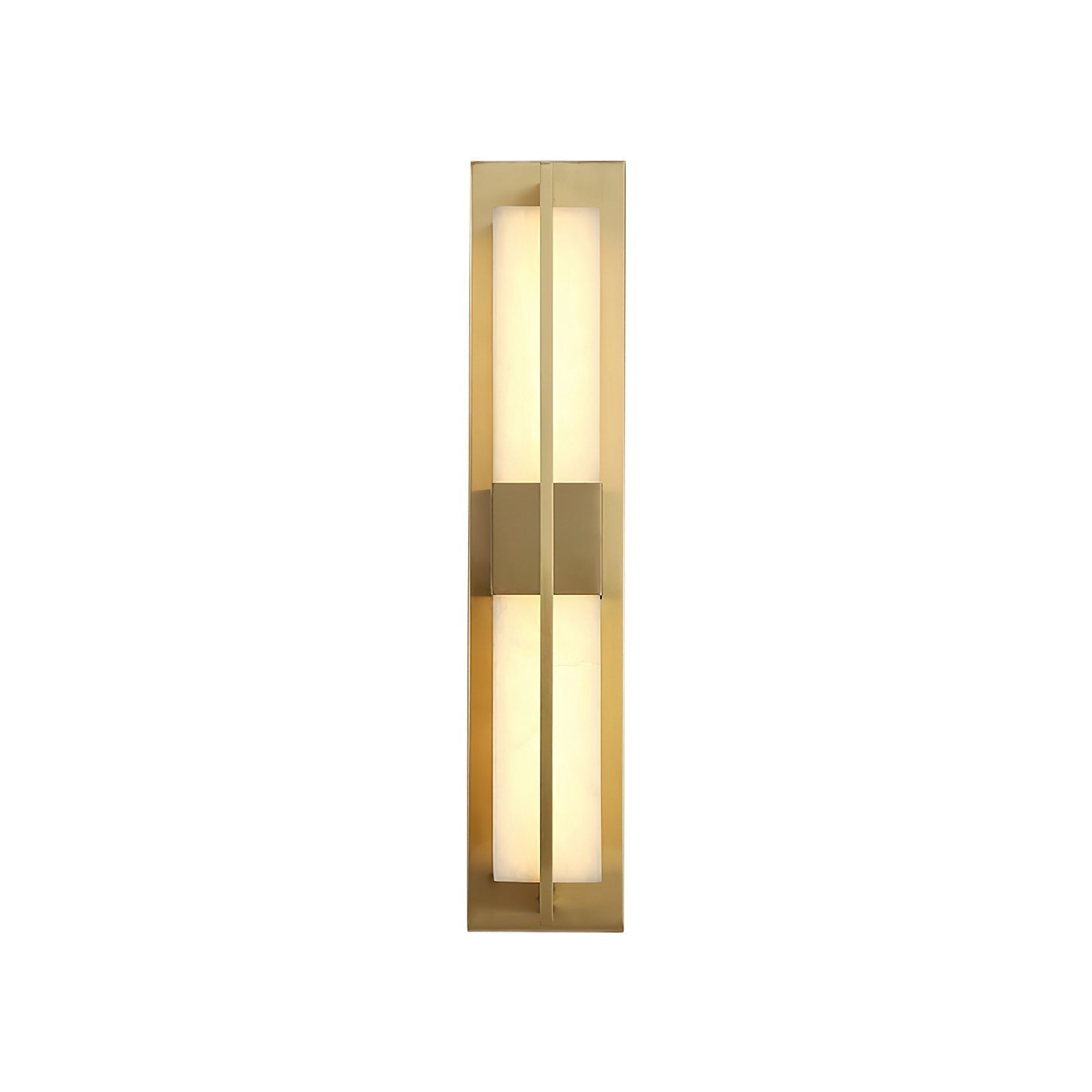 Yale LED Modern Minimalist Brass Alabaster Sconce Wall Lamp - Letslighting