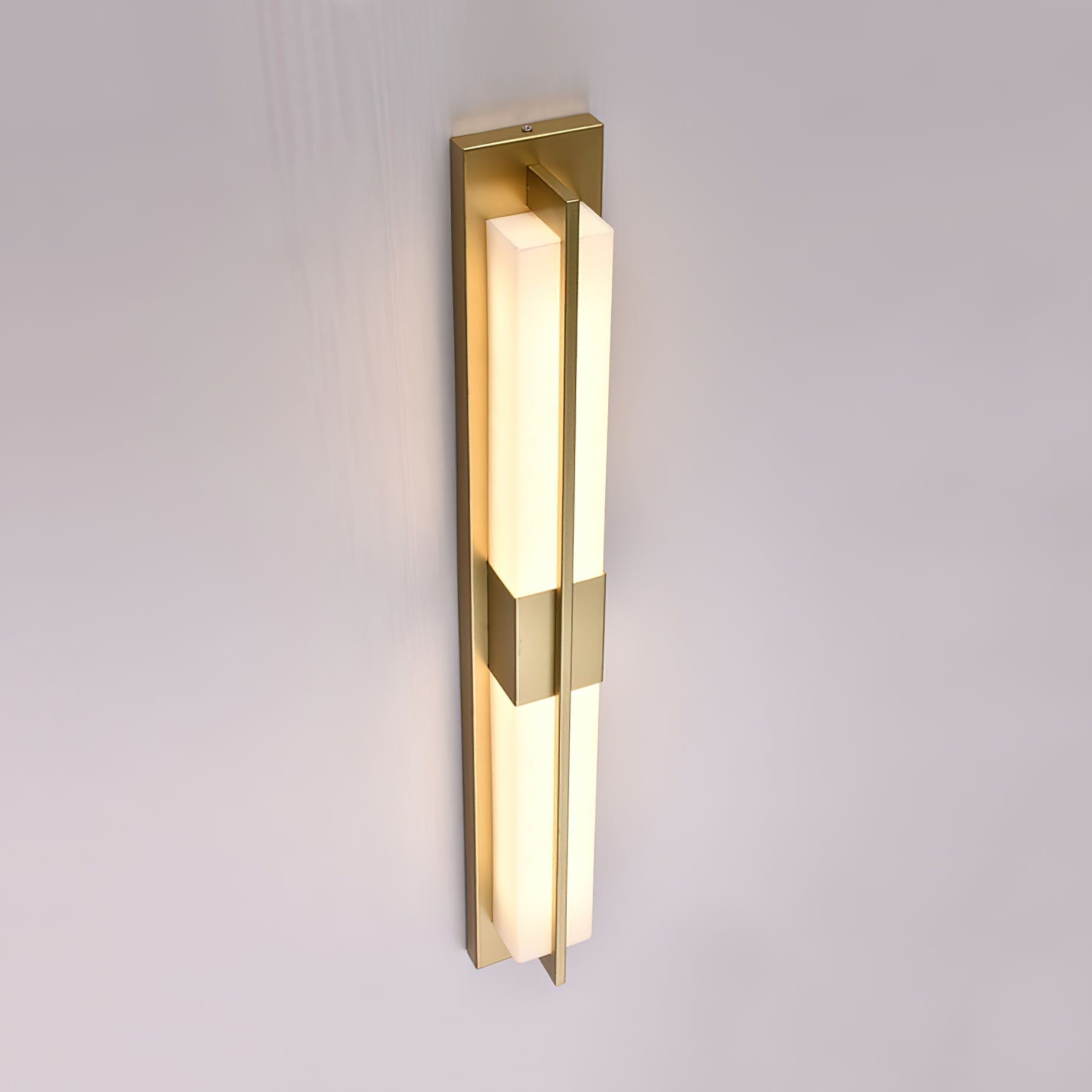 Yale LED Modern Minimalist Brass Alabaster Sconce Wall Lamp - Letslighting