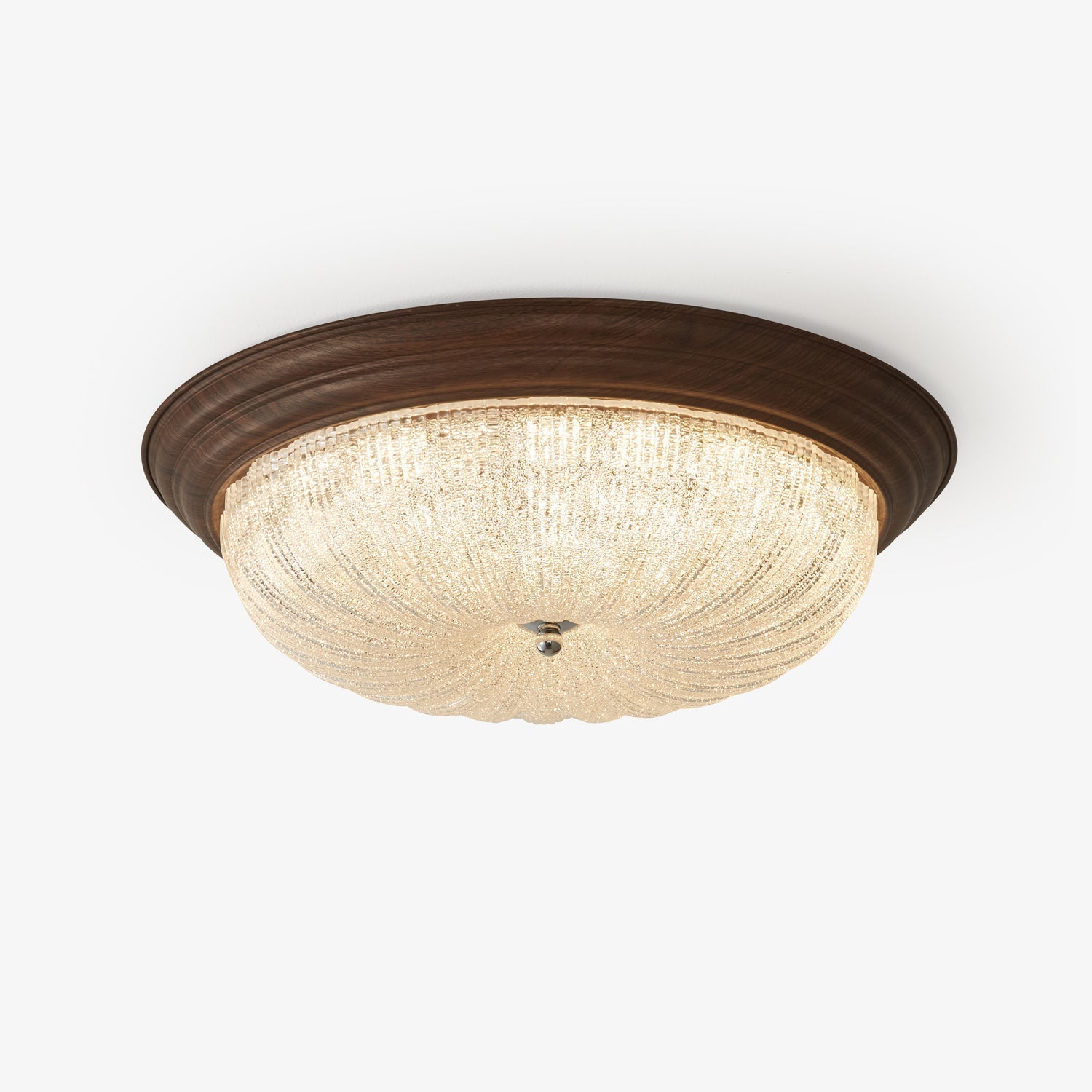 Esorila Premium Elegante Deckenleuchte Nussbaum Glas-Letslighting