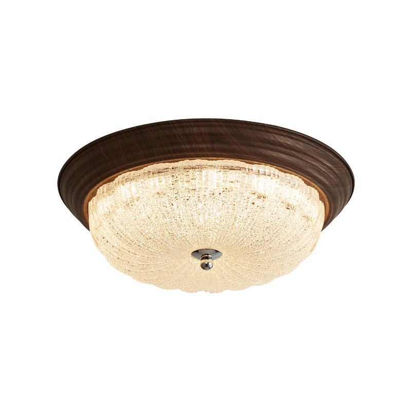 Esorila Premium Elegante Deckenleuchte Nussbaum Glas-Letslighting