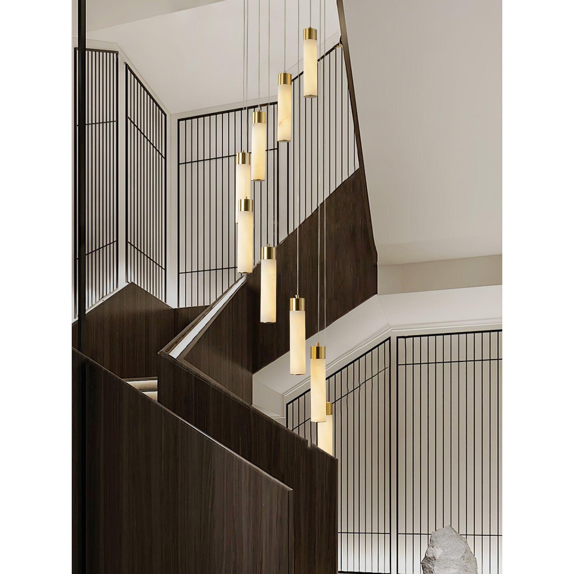 Zeal Modern Minimalist Cascade Alabaster Chandelier - Letslighting