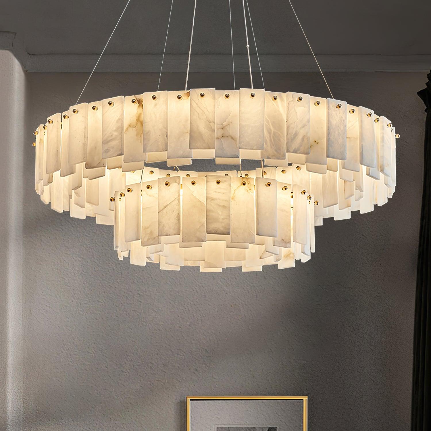 Vodore Alabaster Pendant Light Chandelier - Neutralighting