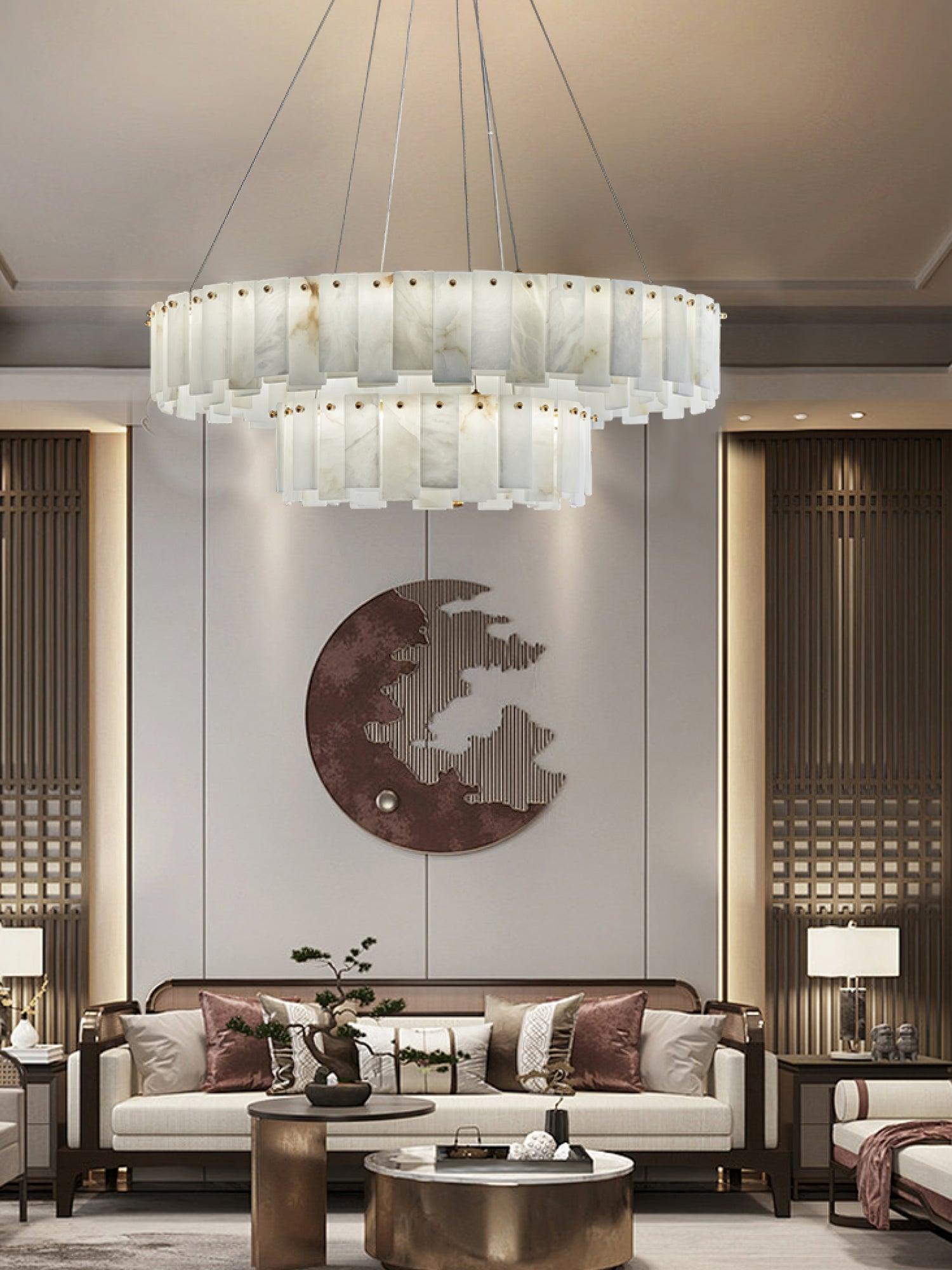 Vodore Alabaster Pendant Light Chandelier - Neutralighting