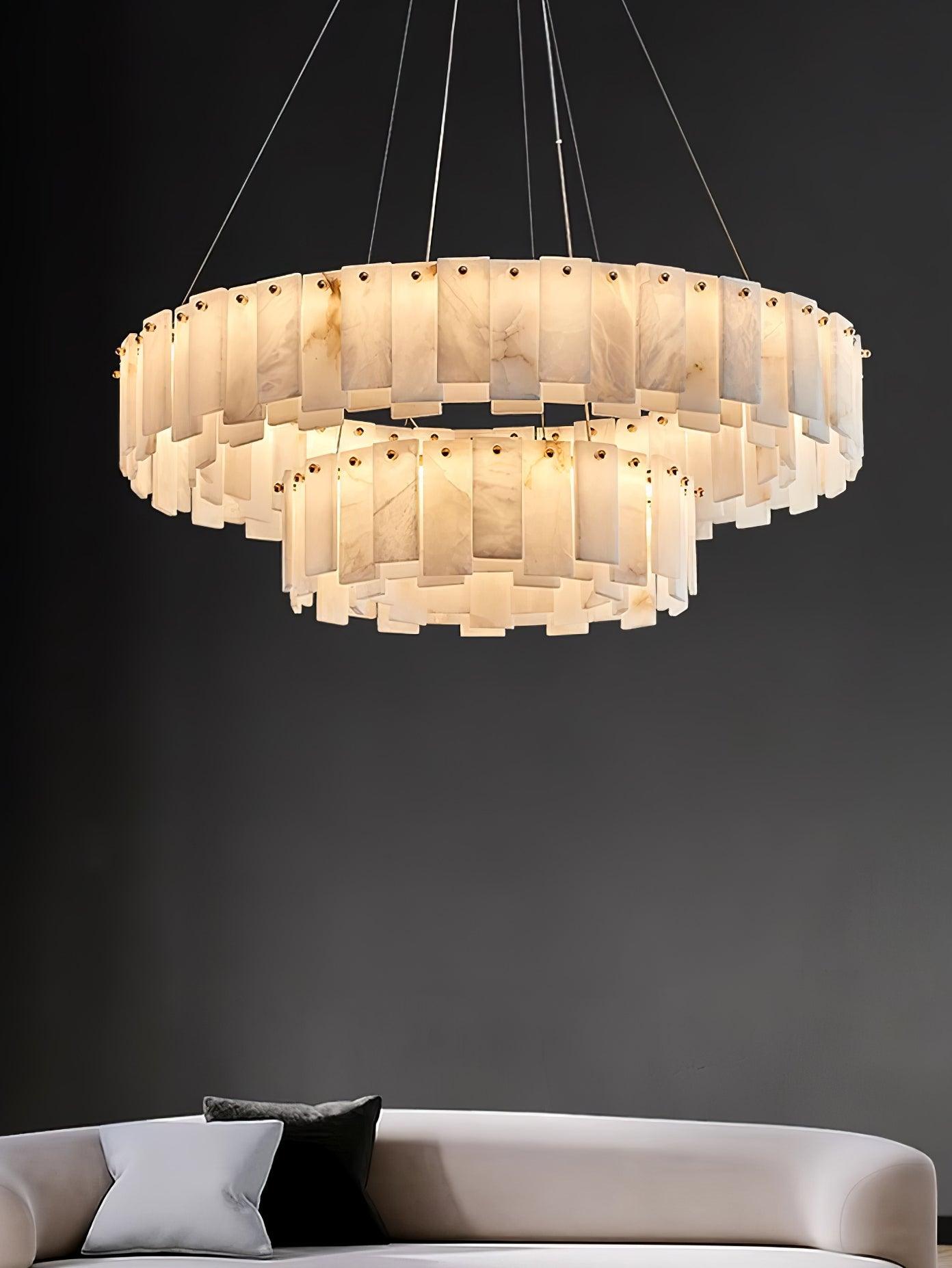 Vodore Alabaster Pendant Light Chandelier - Neutralighting
