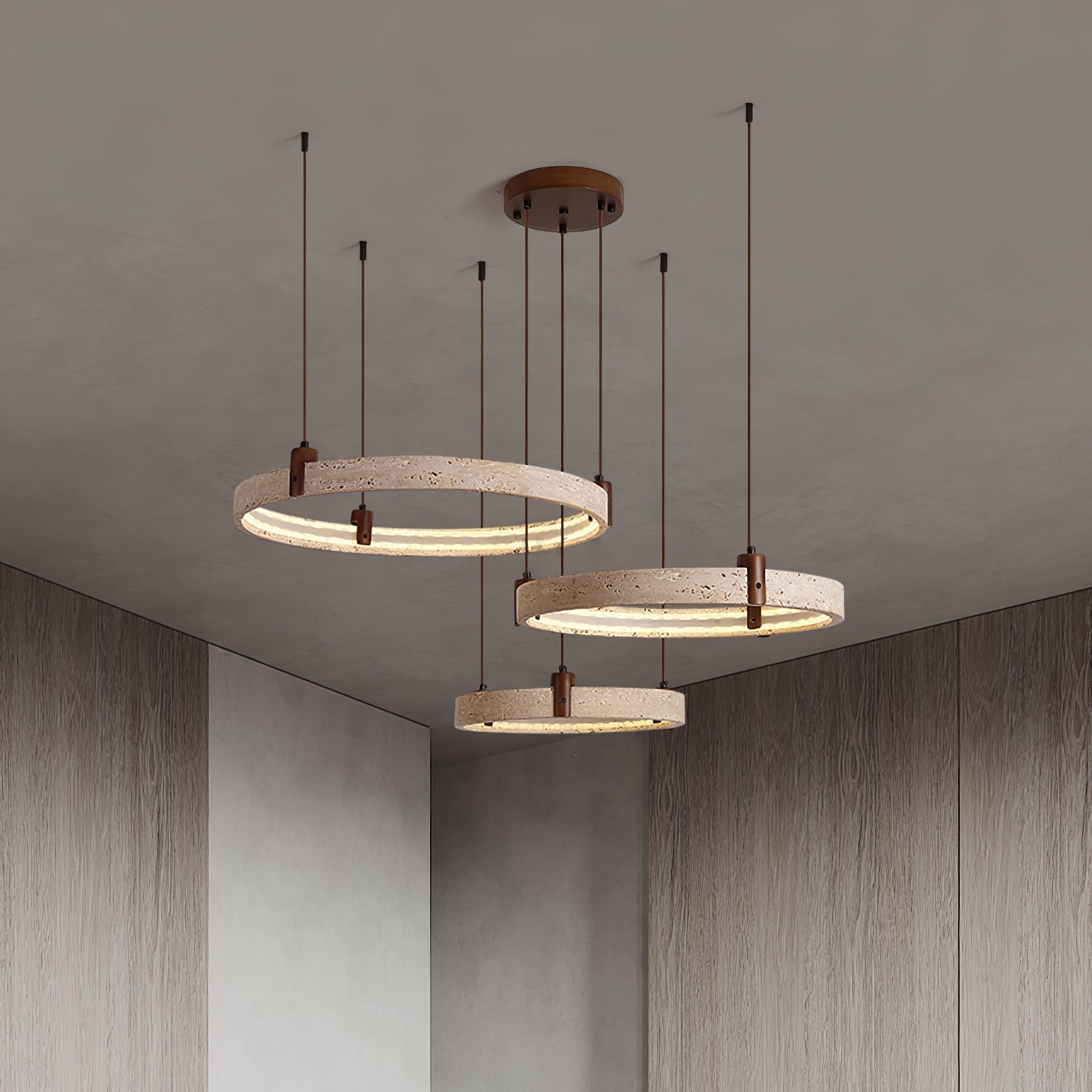 Orvinir Travertine Chandelier - Neutralighting