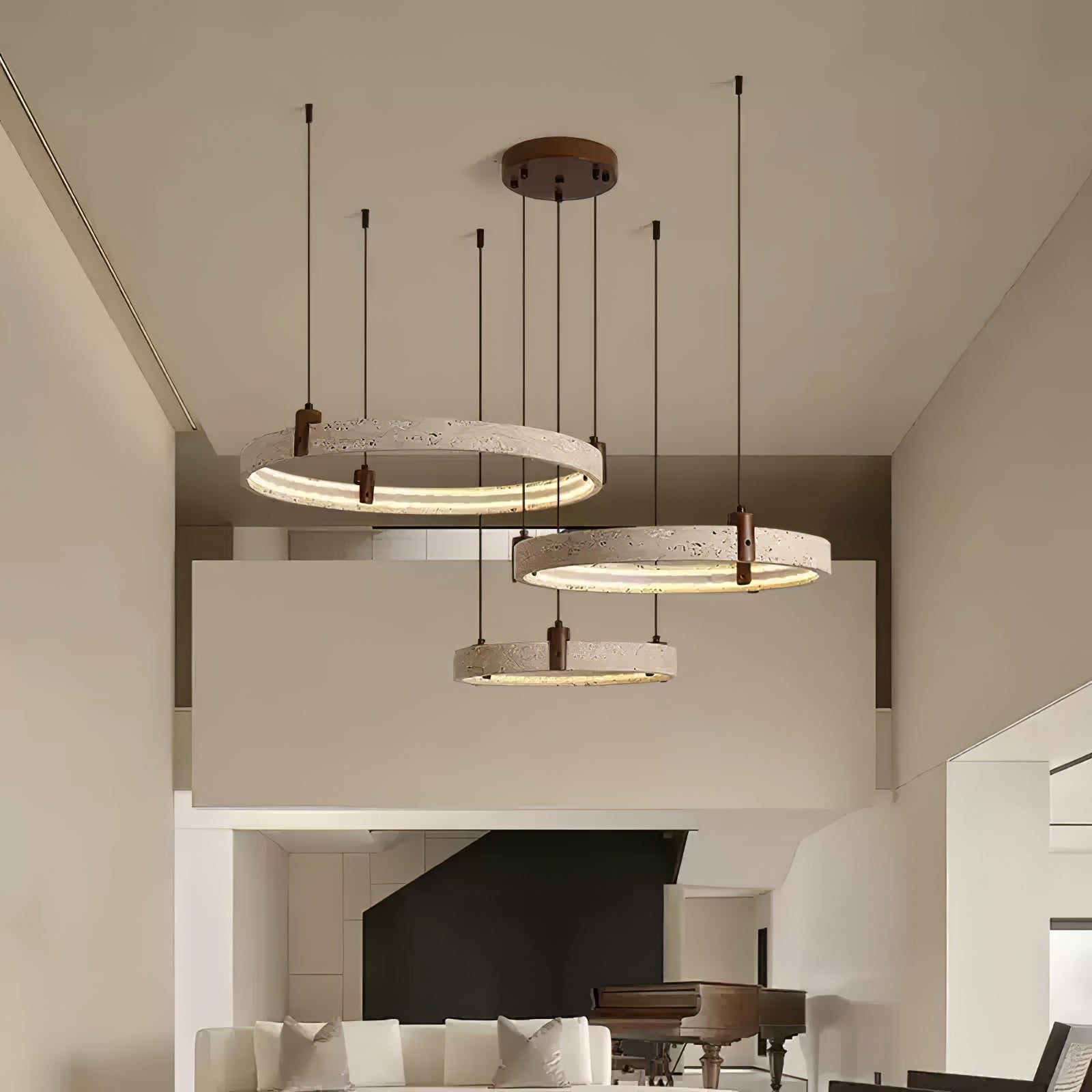 Orvinir Travertine Chandelier - Neutralighting