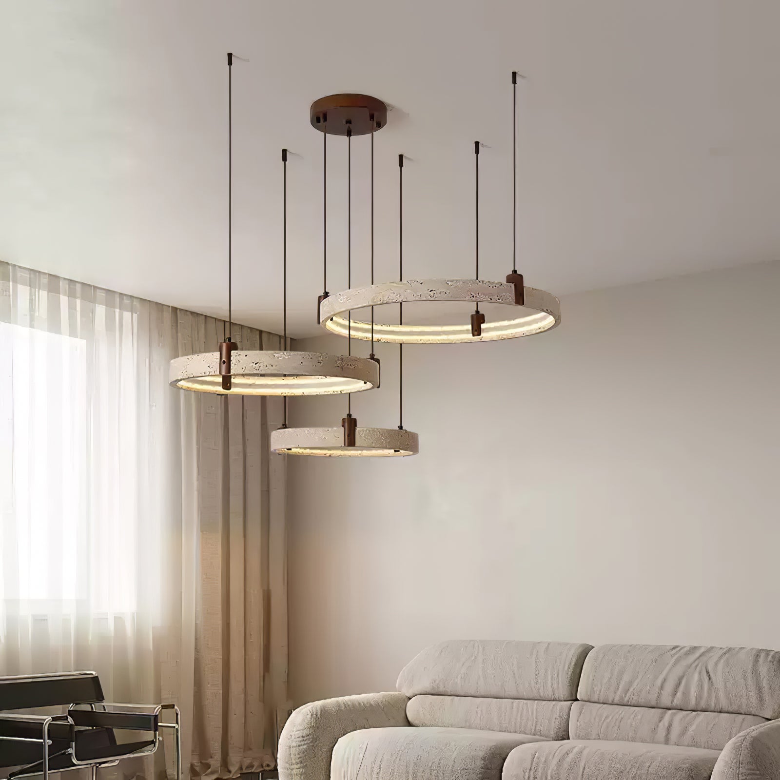 Orvinir Travertine Chandelier - Neutralighting