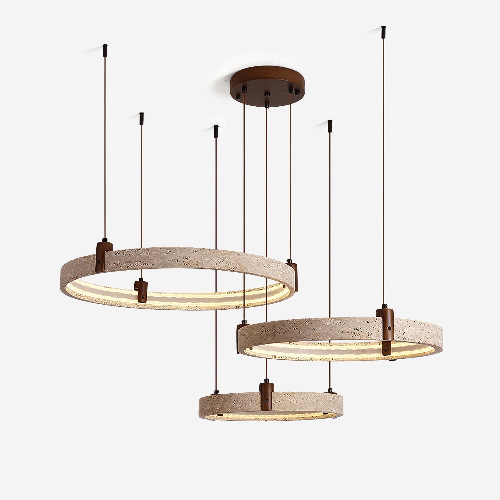 Orvinir Travertine Chandelier - Neutralighting