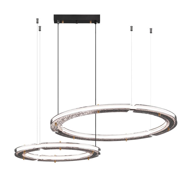 Lunara Dual-Ring Crystal Chandelier - Blowlighting