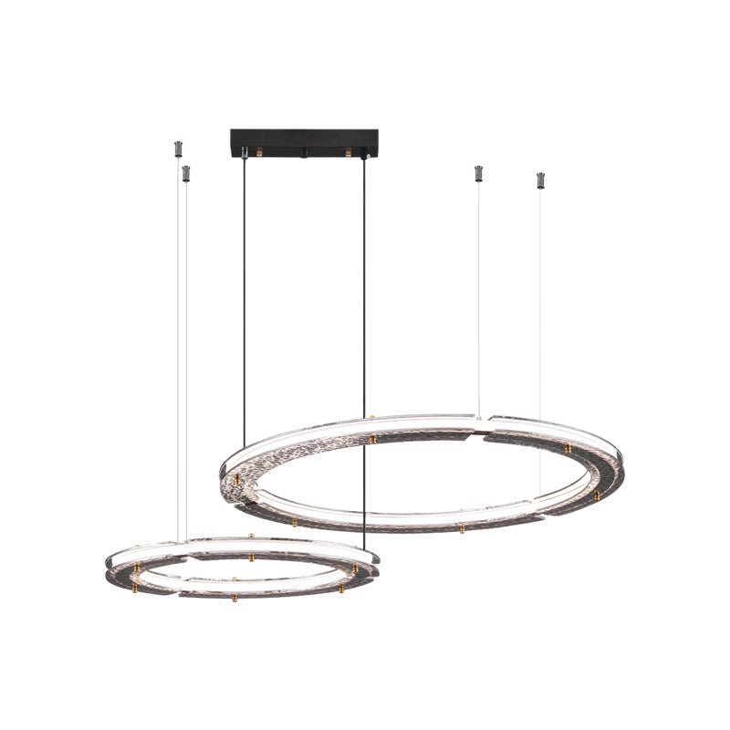 Lunara Dual-Ring Crystal Chandelier - Blowlighting