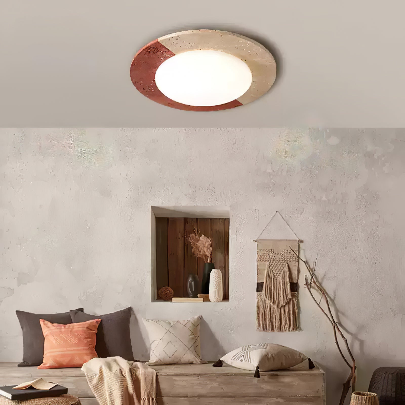 Zeraeos Travertine Ceiling Light - Neutralighting