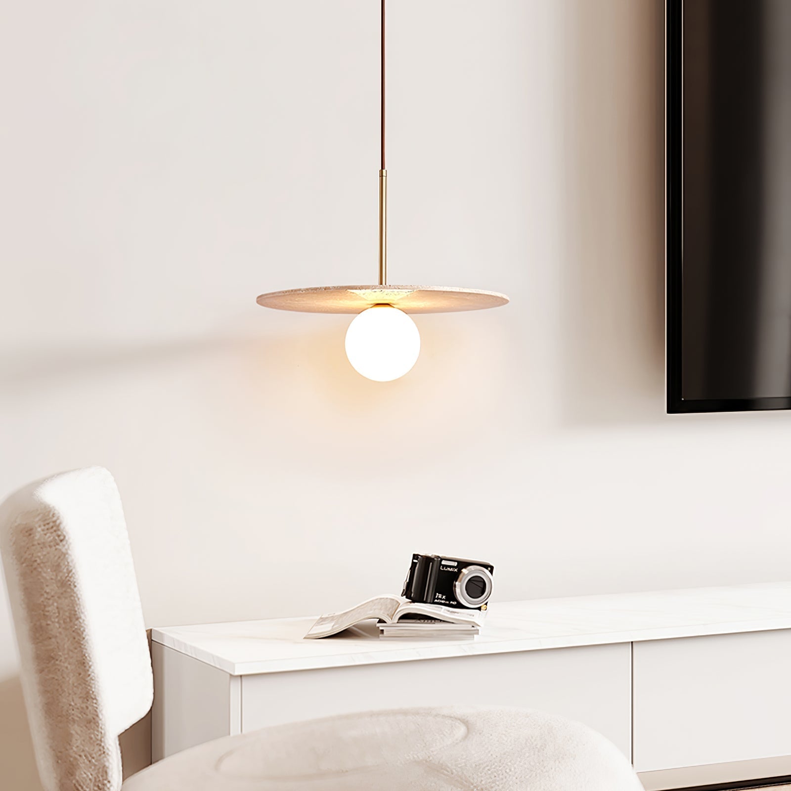 Vera Travertine Pendant Light - Neutralighting