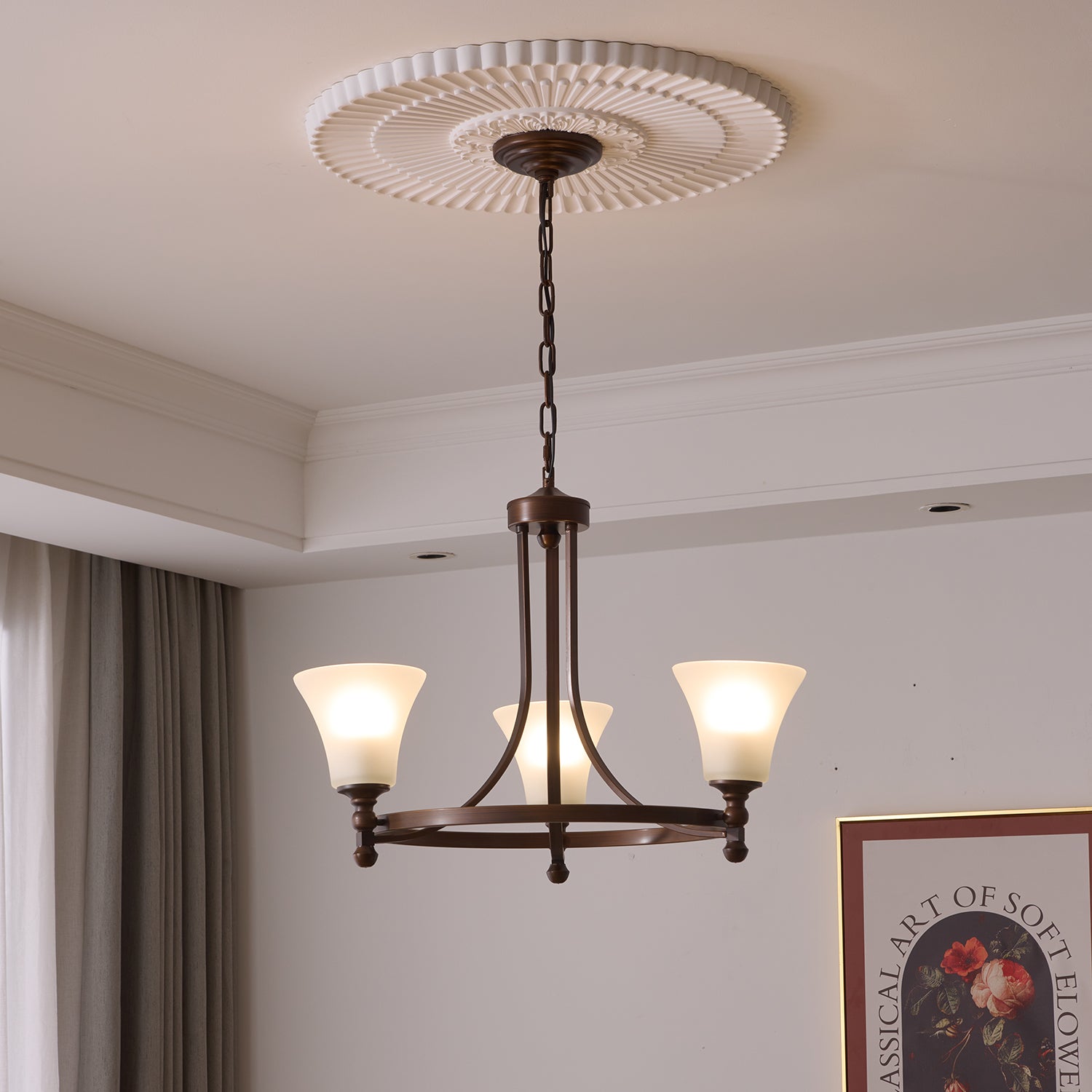 Celestine Traditionelle Eleganz Vintage Glow Kronleuchter-Letslighting