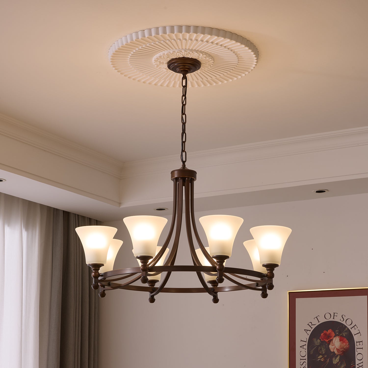 Celestine Traditionelle Eleganz Vintage Glow Kronleuchter-Letslighting