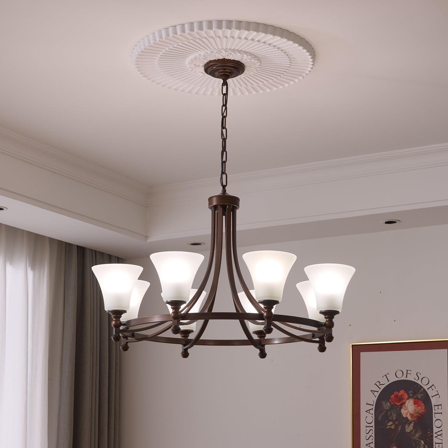 Celestine Traditionelle Eleganz Vintage Glow Kronleuchter-Letslighting
