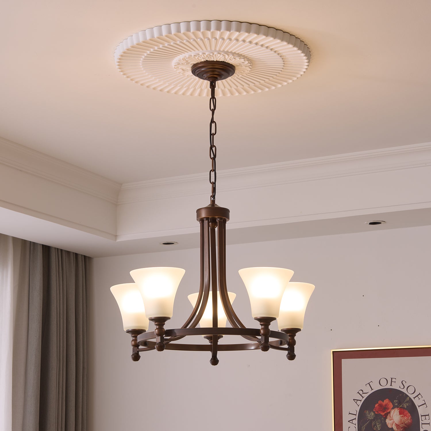 Celestine Traditionelle Eleganz Vintage Glow Kronleuchter-Letslighting