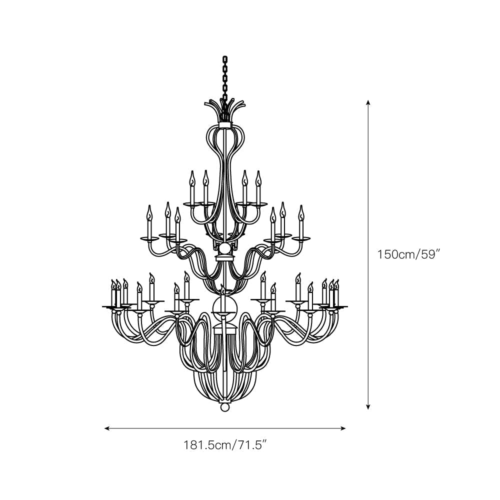 Bolt Industrieller Vintage-Luxus-Kronleuchter aus Bronze-Letslighting