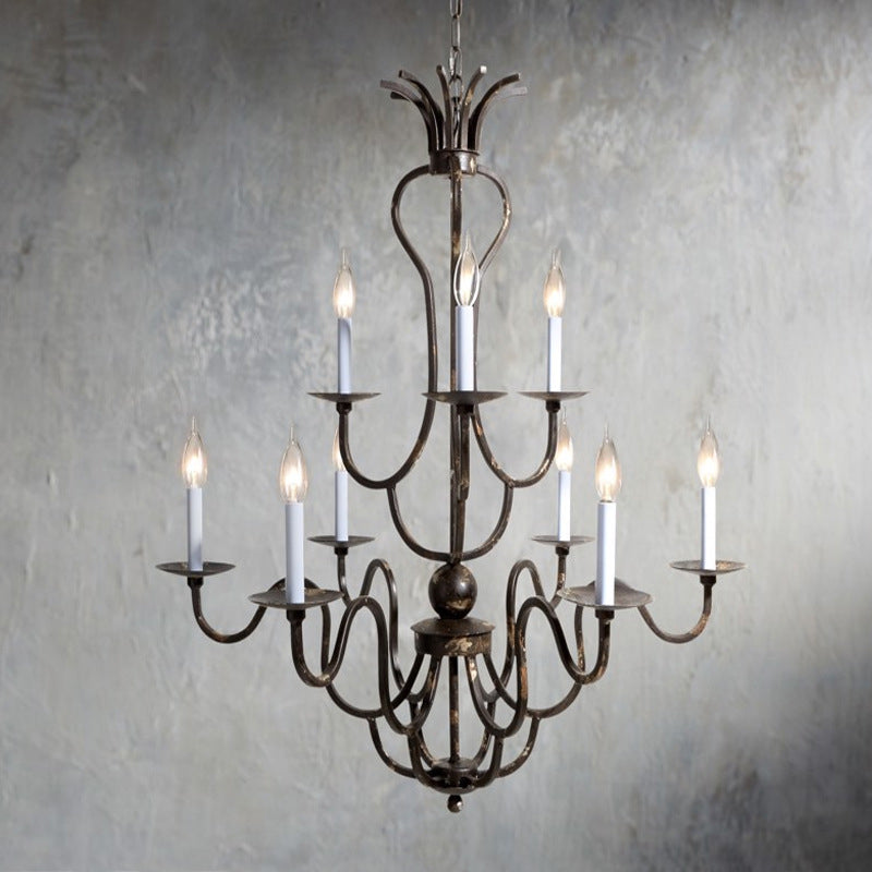 Bolt Industrieller Vintage-Luxus-Kronleuchter aus Bronze-Letslighting