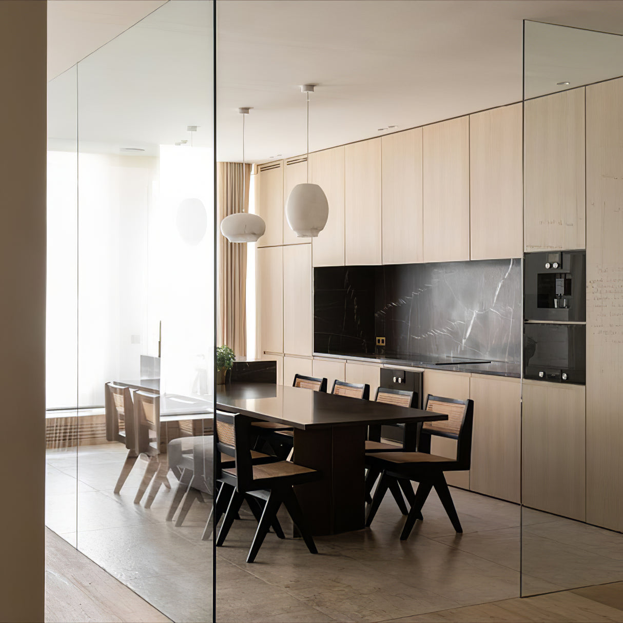 Miroir Modern Minimalist Alabaster Metal Pendant Lamp - Letslighting