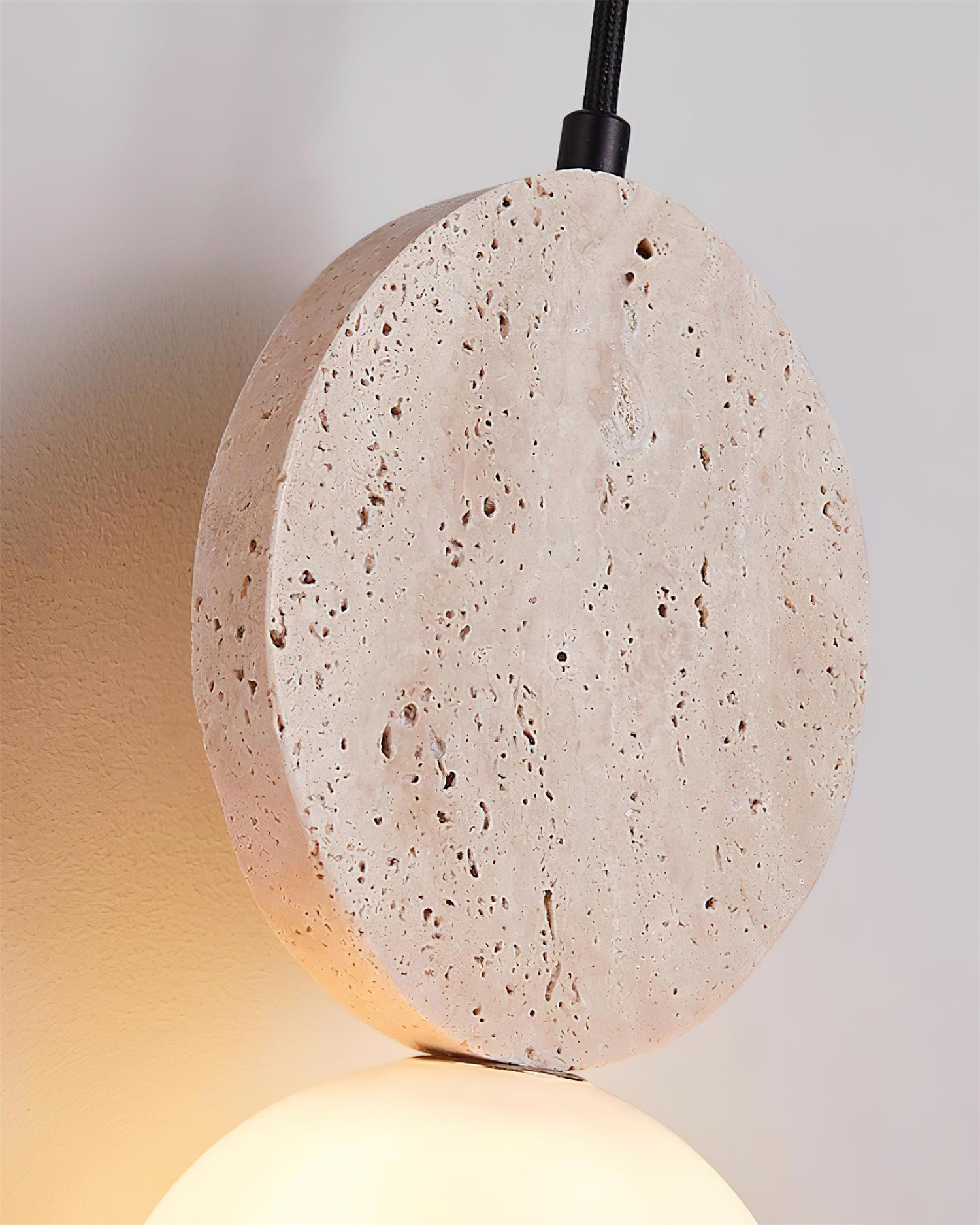 Lunara Travertine Geometric Pendant Light - Letslighting