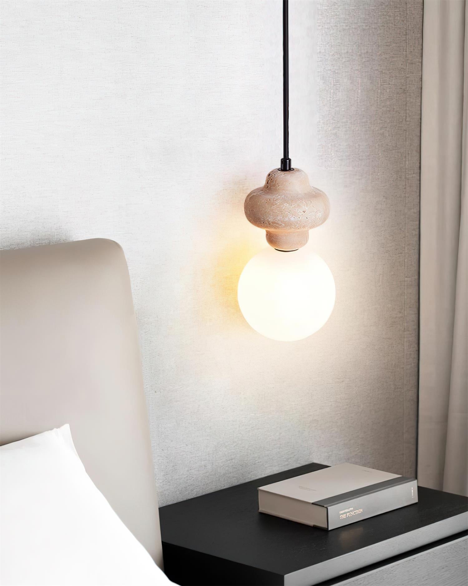 Lunara Travertine Geometric Pendant Light - Letslighting
