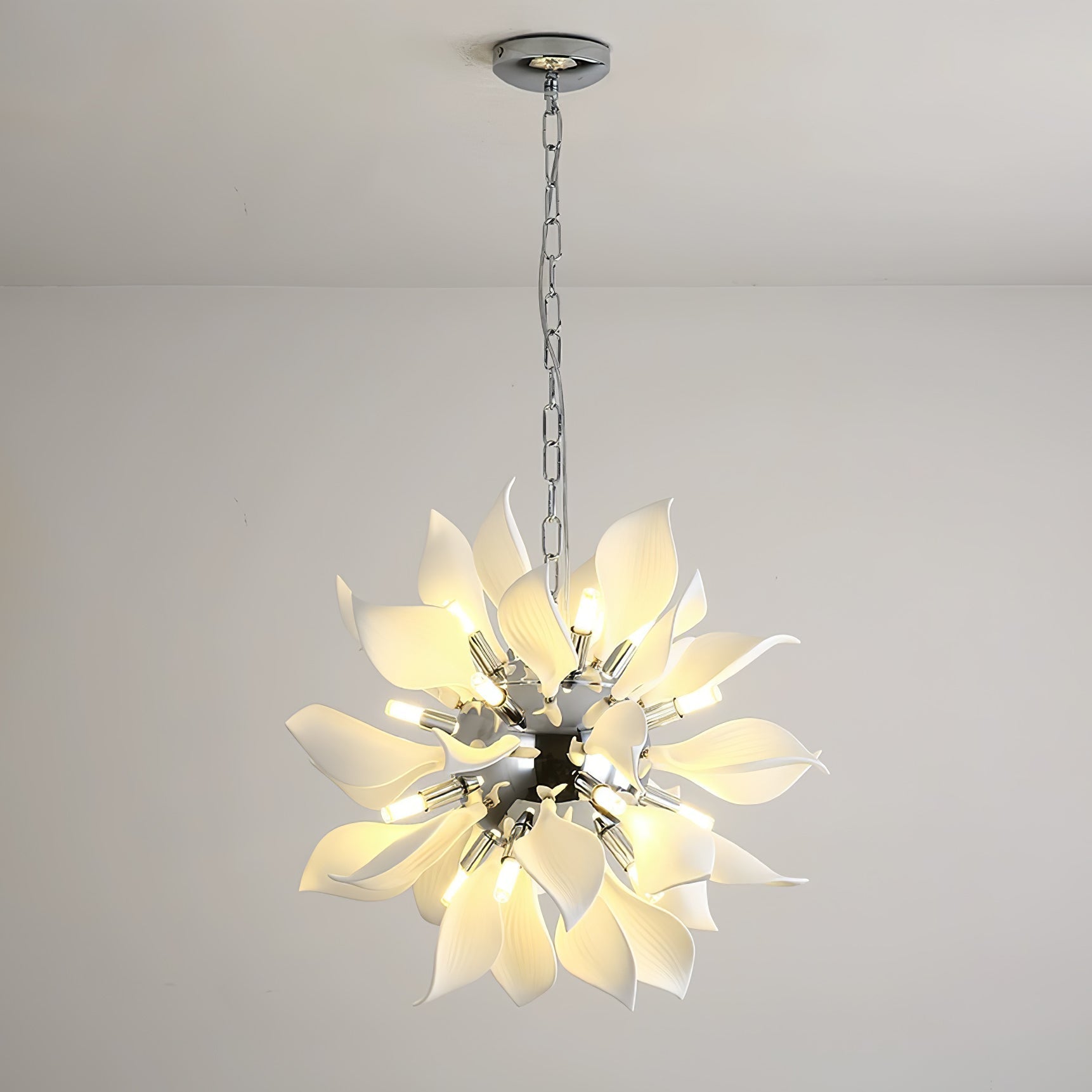 Lustra Pendelleuchte Keramik Blütenblätter Blühen-Letslighting