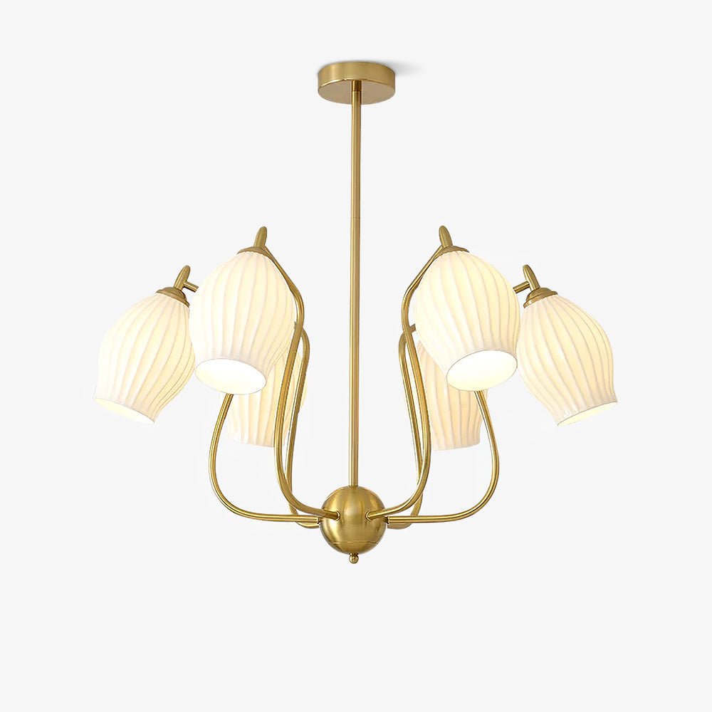 Lustra Keramik-Lüster Rippen Struktur Glas Elegant-Letslighting