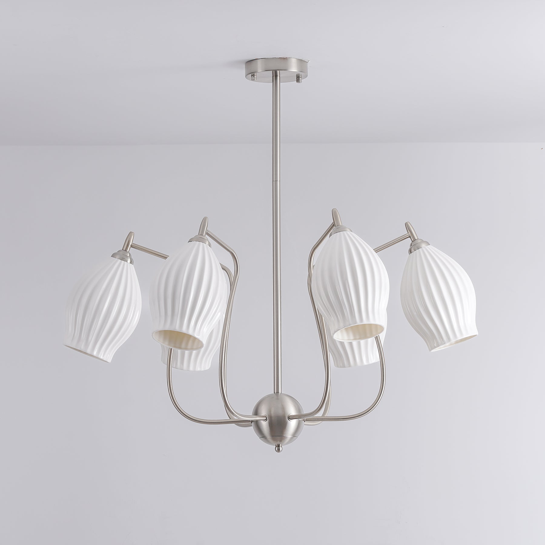 Lustra Keramik-Lüster Rippen Struktur Glas Elegant-Letslighting