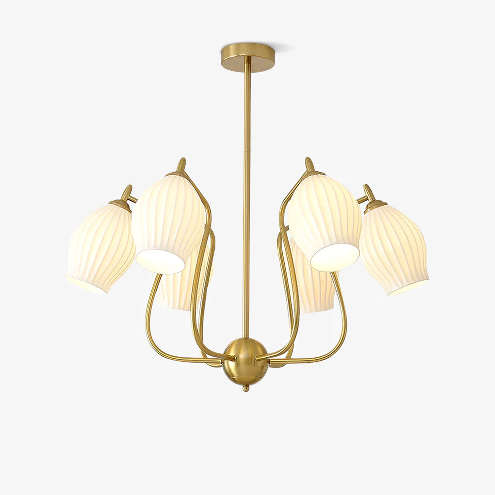 Lustra Keramik-Lüster Rippen Struktur Glas Elegant-Letslighting