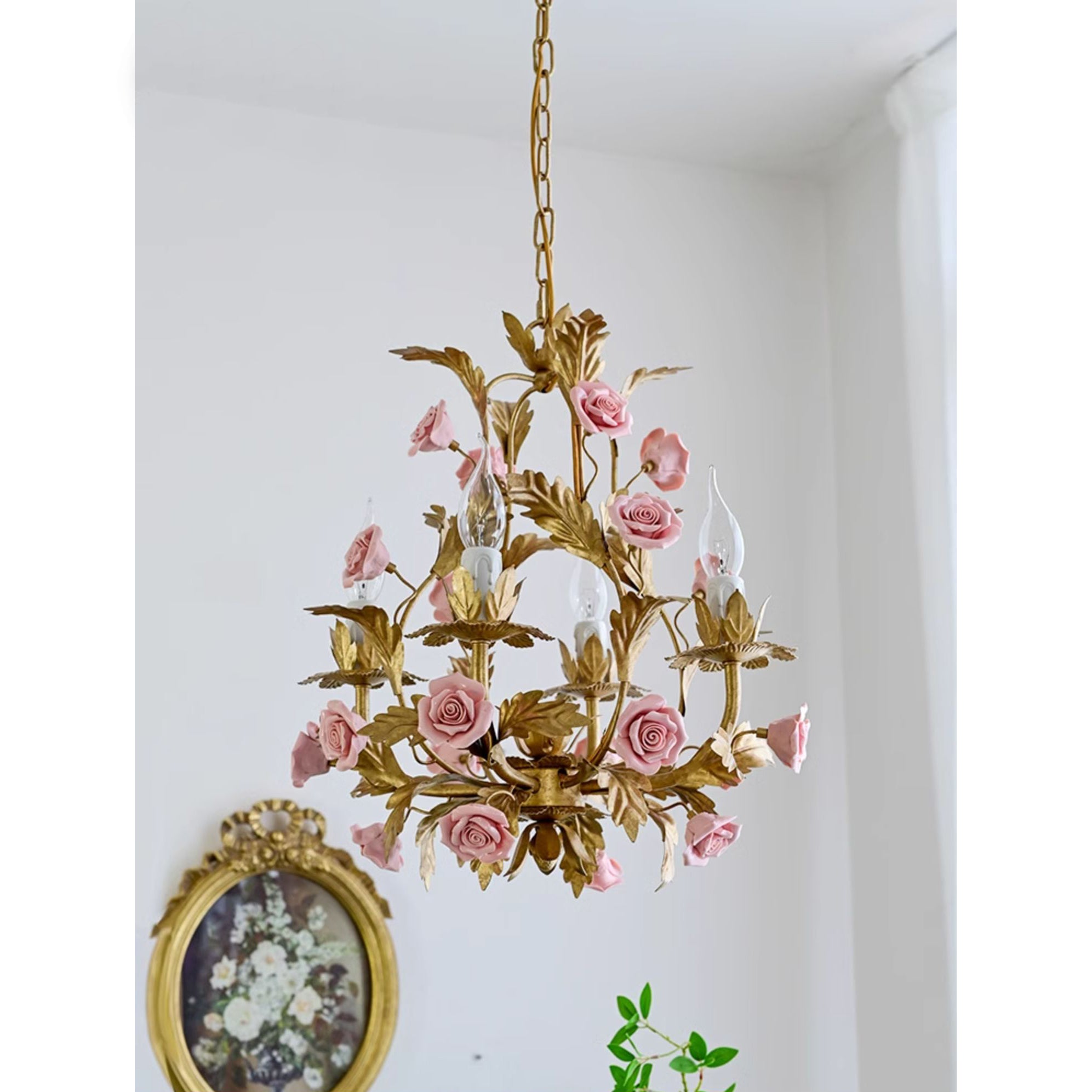 Ember Postmoderner Luxus Rosenblüten Keramik-Kronleuchter-Letslighting