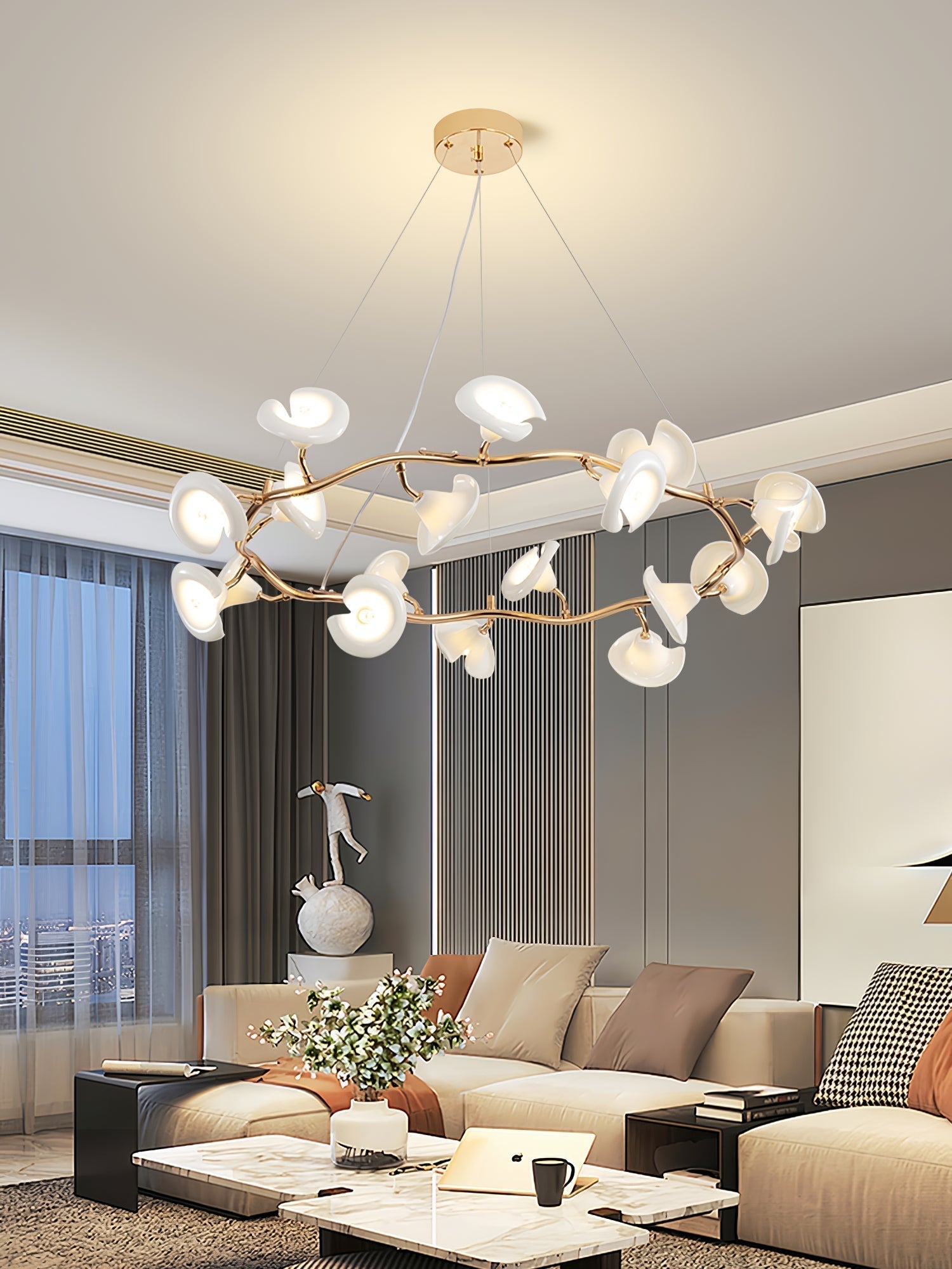 Aurora Kronleuchter Blüte Zweig Elegant-Letslighting