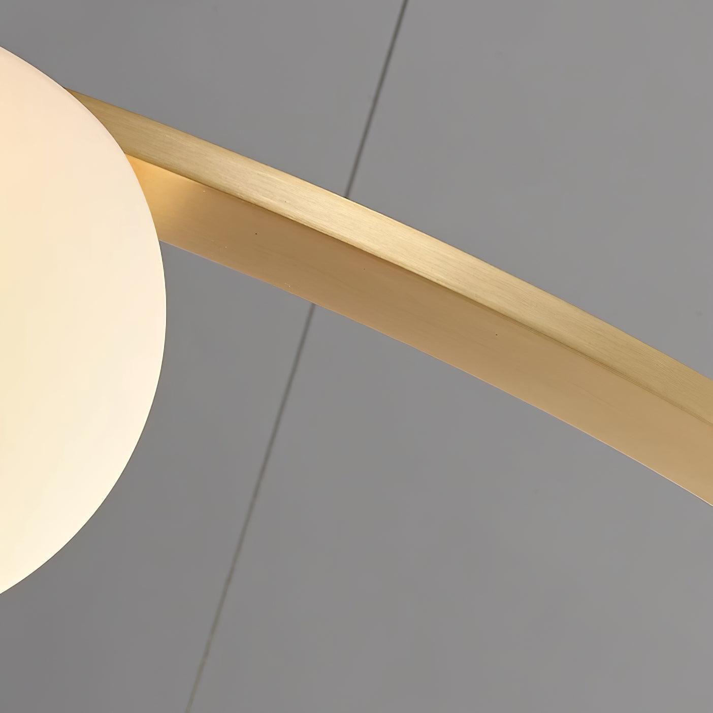 Kronleuchter Glas Globen Metall Ring Gold Finish Modern-Letslighting
